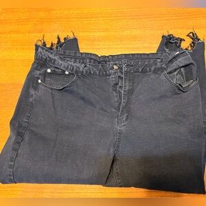 SHEIN Curve Black Denim Pants